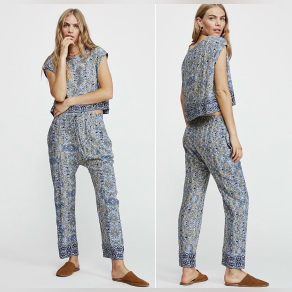 Free People Make My Day Set FP beach patterned floral